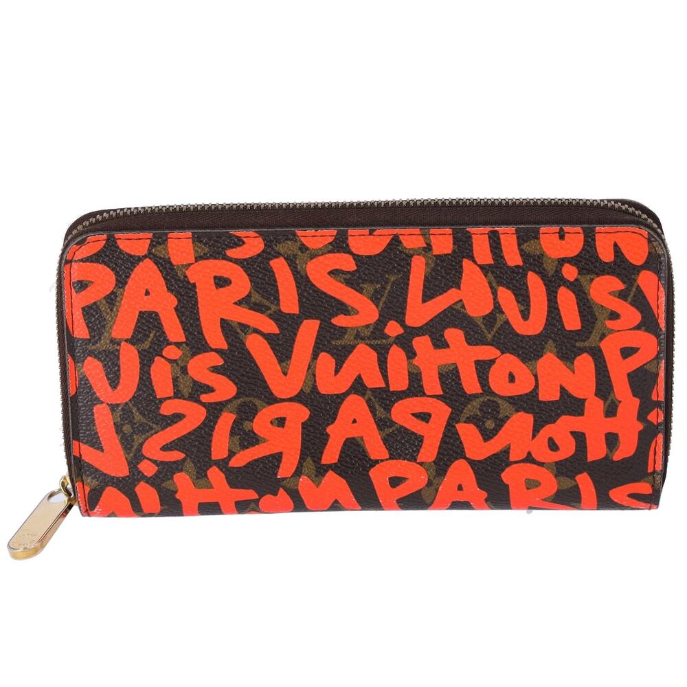 Louis Vuitton Zippy Wallet Brown Monogram Graffiti M93711 Orange